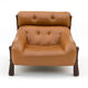 Mid-century leather lounge chair