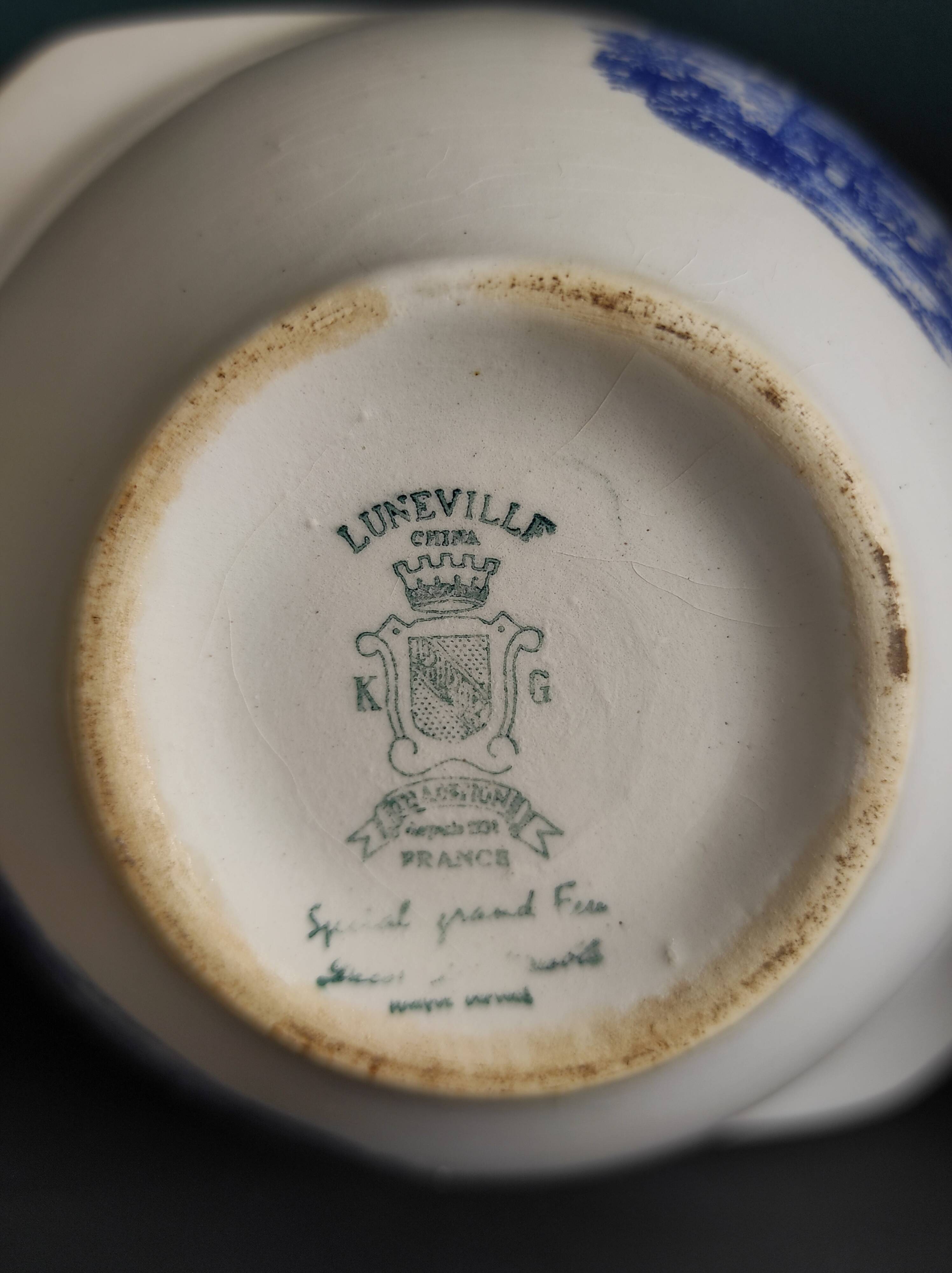 French Vintage Luneville porcelain coffee set