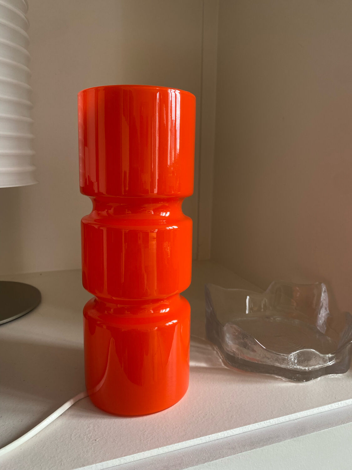 Fitz lamp in orange glass Vintage Habitat