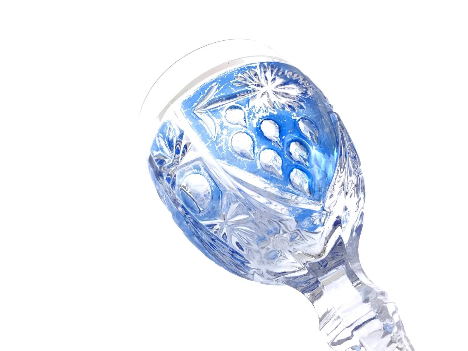 Coloured footed glass Anna Hutte (Germany) model Asti