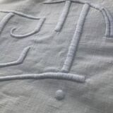 Embroidered 2-seater sheet CT linen new simple day cream