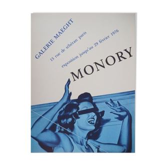 Jacques MONORY "Opéras glacés", 1976. Exhibition poster