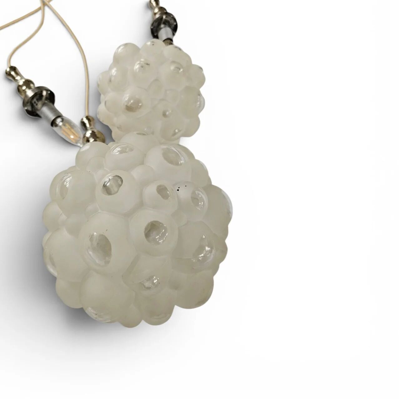 Cascade 4 balls pendant lamp with "bubble glass" shades