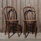 Paire de chaises bistrot en bois courbé