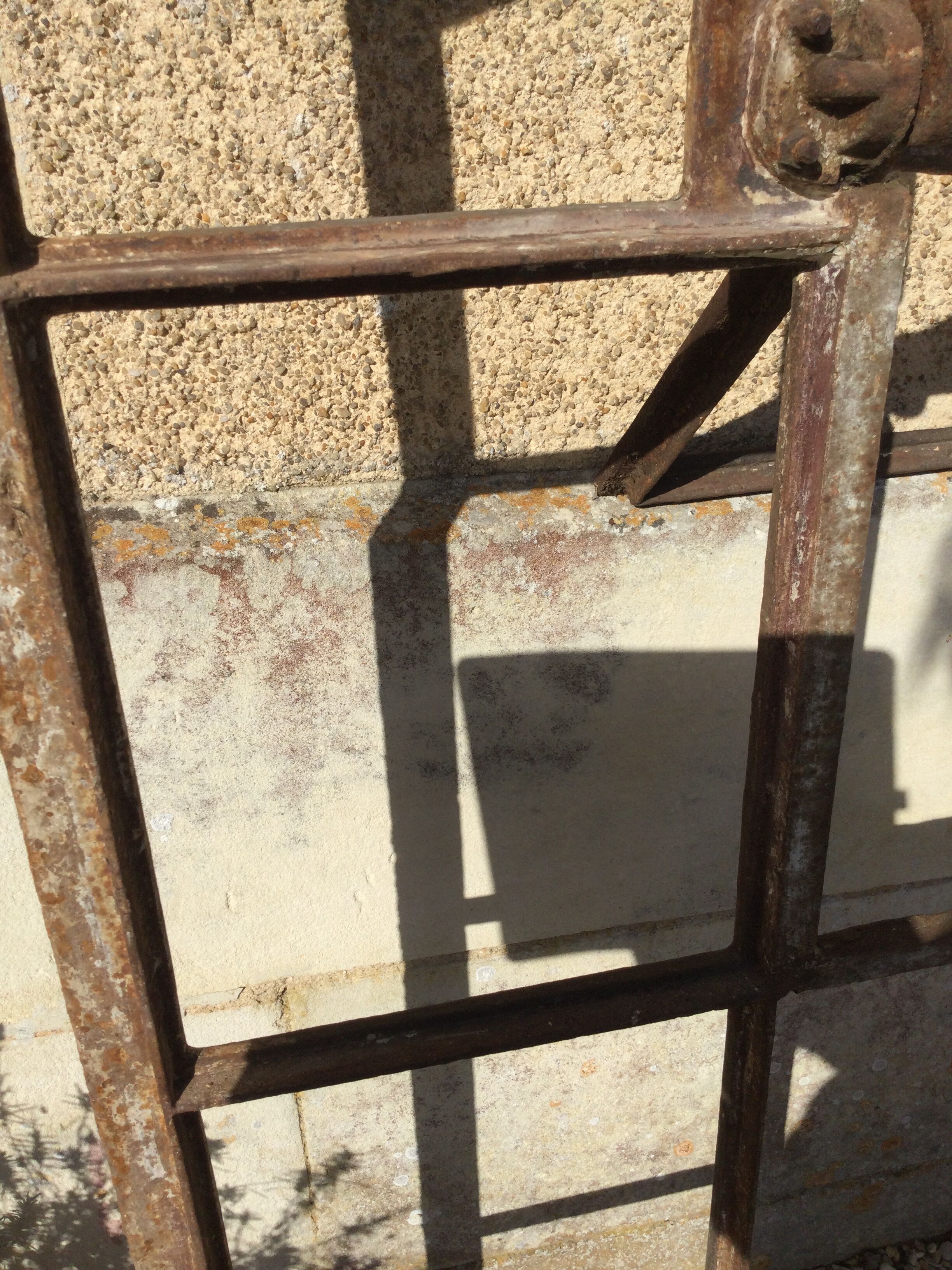 Old cast iron factory window