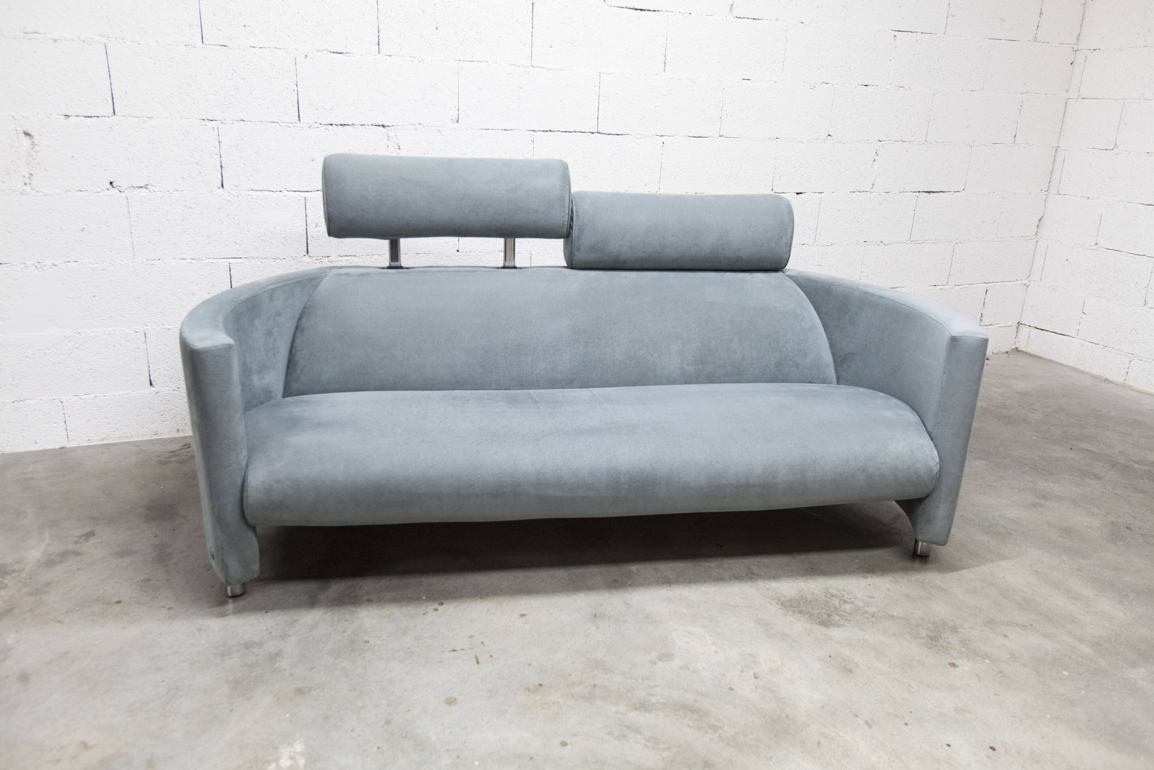 Negresco Sofa Design Bernard Massot for Neology France Moiré Velvet