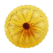 Art Deco Amber Cake Plate Pastry Dish Depression Glass 27cm