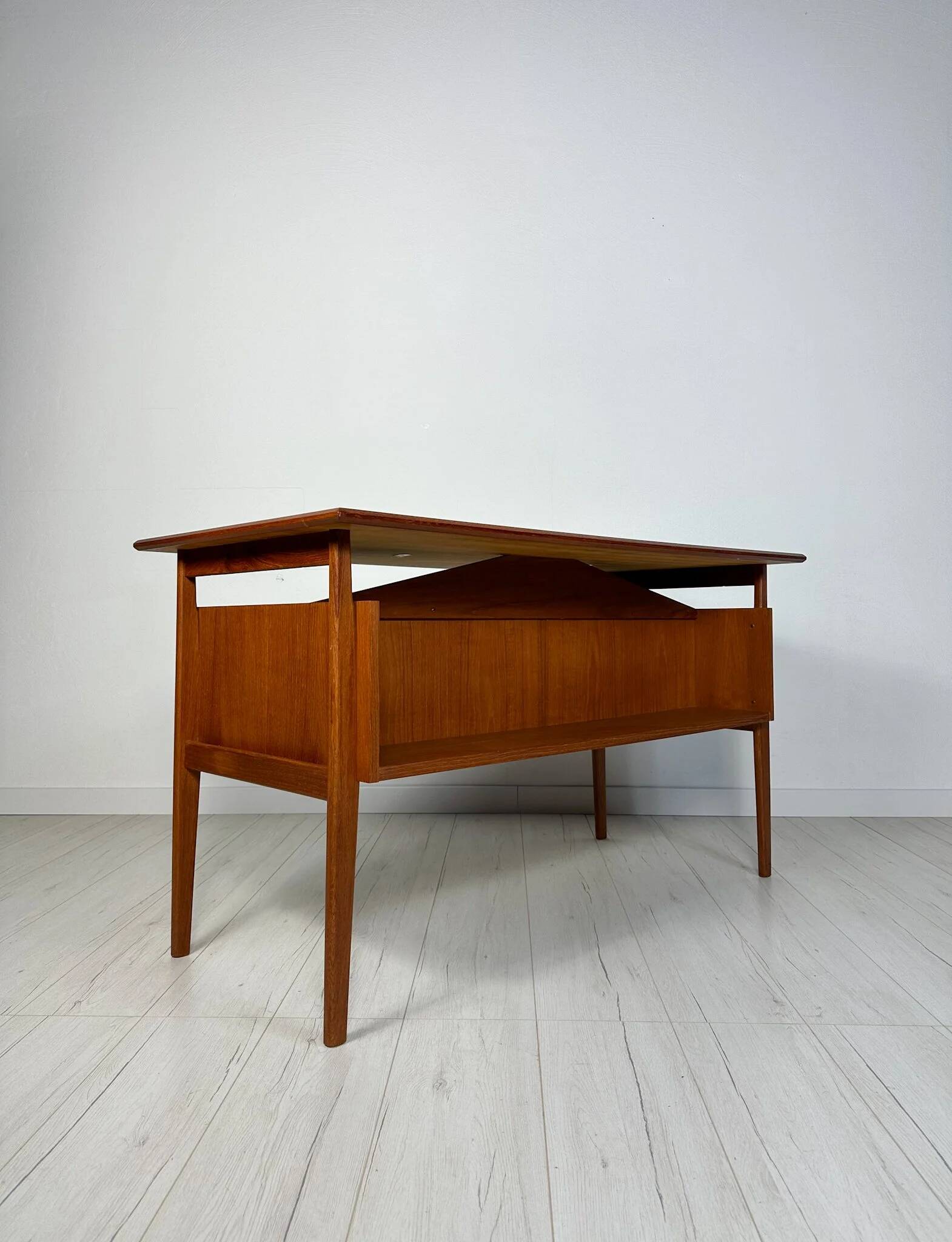 1960s Vintage Mid-Century Danish Teak Writing Desk