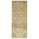 Vintage Turkish Hand-Knotted Wool Cotton Orange Runner Rug 110x270