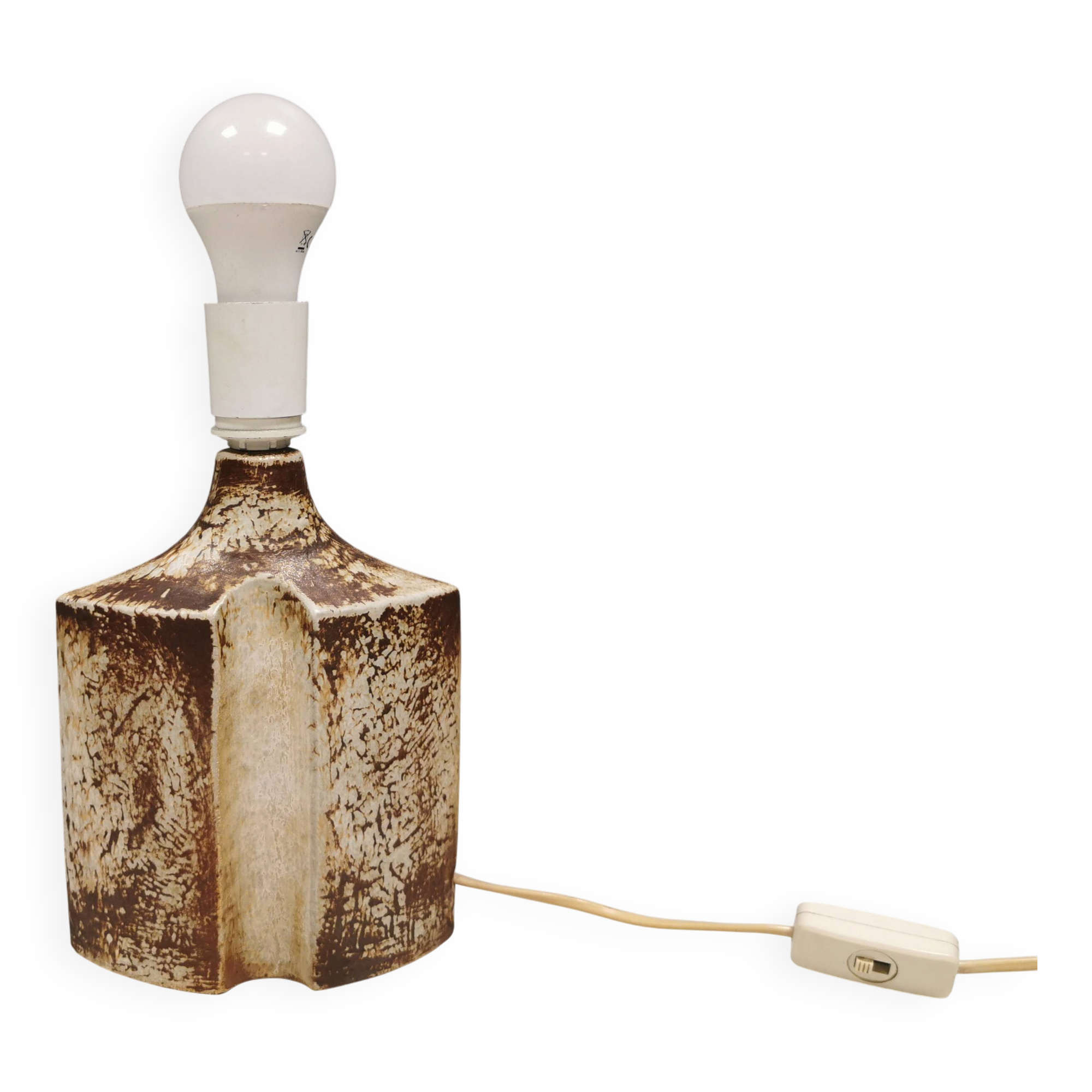 Ceramic table lamp by Heico Nitzsche for Søholm, Denmark, 1970s.