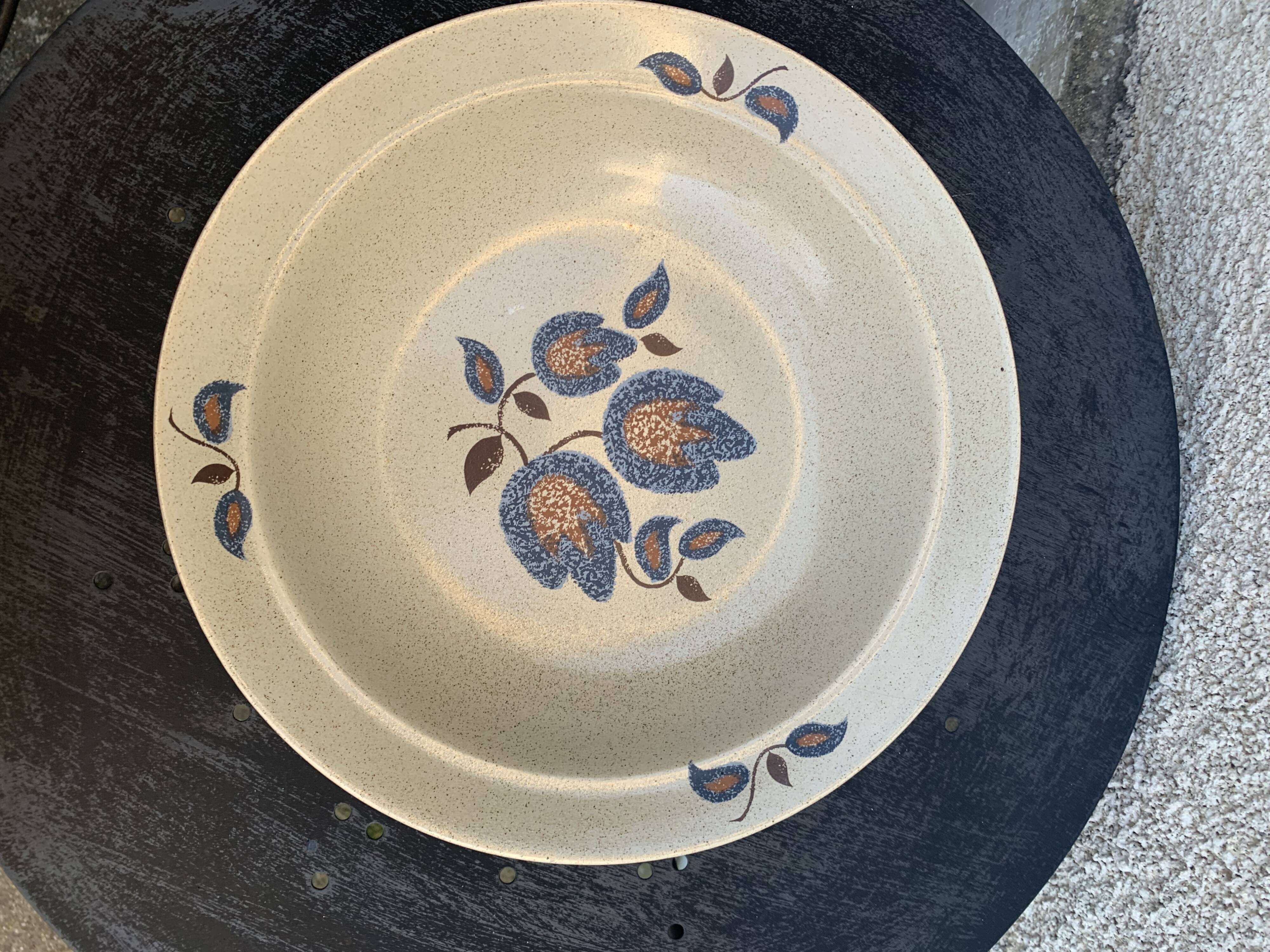 Hollow earthenware dish model sologne st Amand france vintage