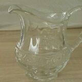 Pichet a eau en verre decor taille a facettes