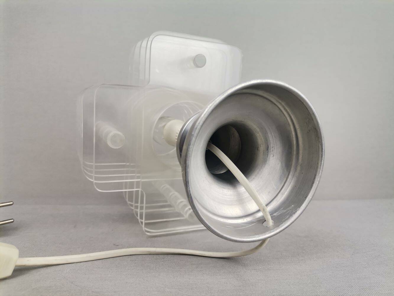 Dutch Century Modern Clear Acrylic Table Lamp, 1960s