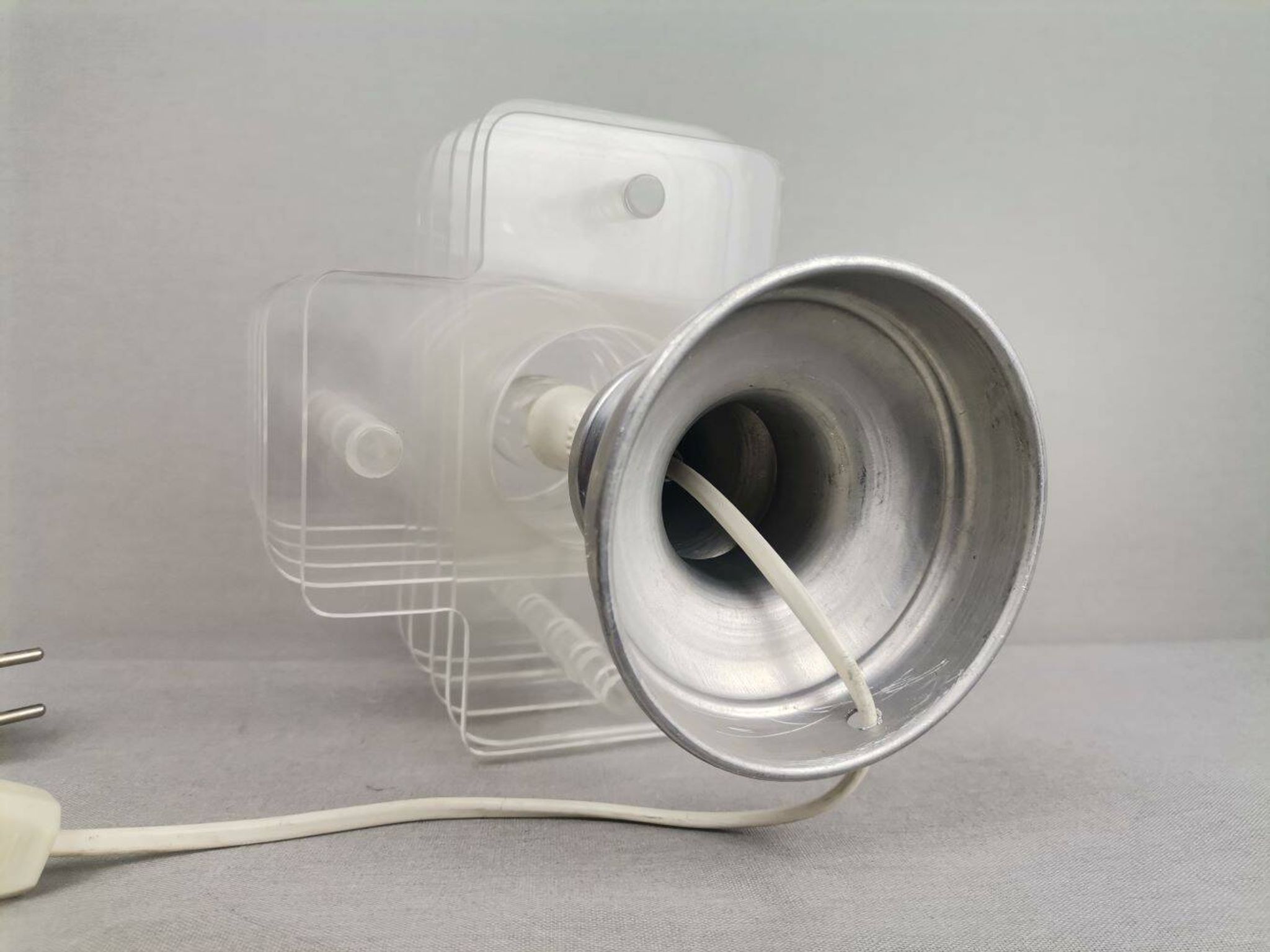 Lampe de table moderne en acrylique transparent du siècle hollandais, 1960s