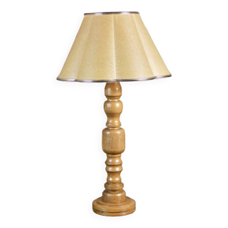 Scandinavian oak lamp from the 1970s