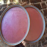 Lot 2 oval frames style art deco vintage