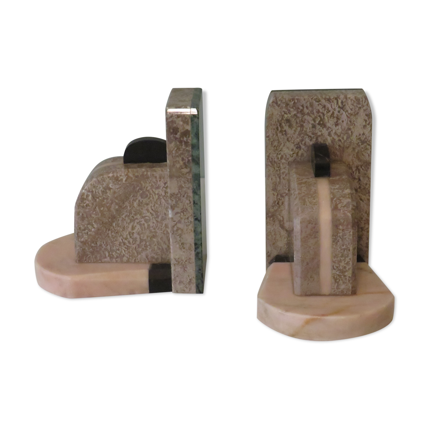 Pair of Art Deco marble bookends from the 1930s