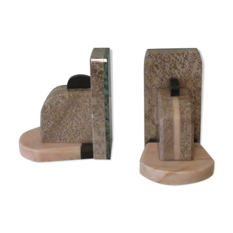 Pair of Art Deco marble bookends from the 1930s
