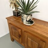 1950s Brutalist Sideboard in Solid Elm