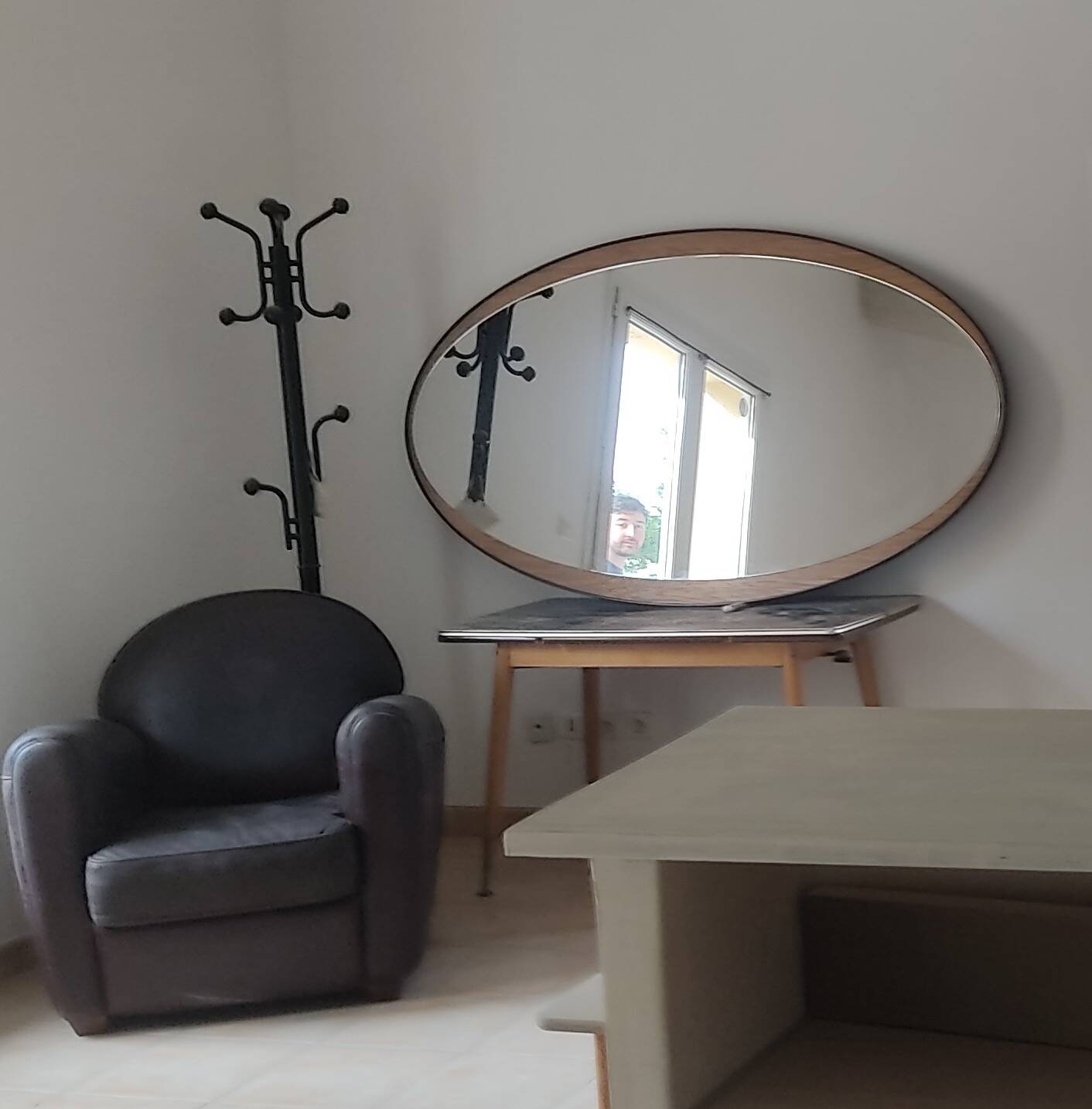 Grand miroir ovale
