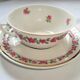 Tea Cups + Saucers Porcelain Pillivuyt White Small Pink Flowers
