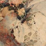 Watercolor on paper, portrait of a young girl, signed Alessandro Rontini, Florence (1854-1933)