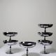 6 Coupelles à dessert sur pied en inox vintages style bistrot
