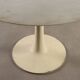 Vintage metal table with marble top, Italian design from the 1970s.