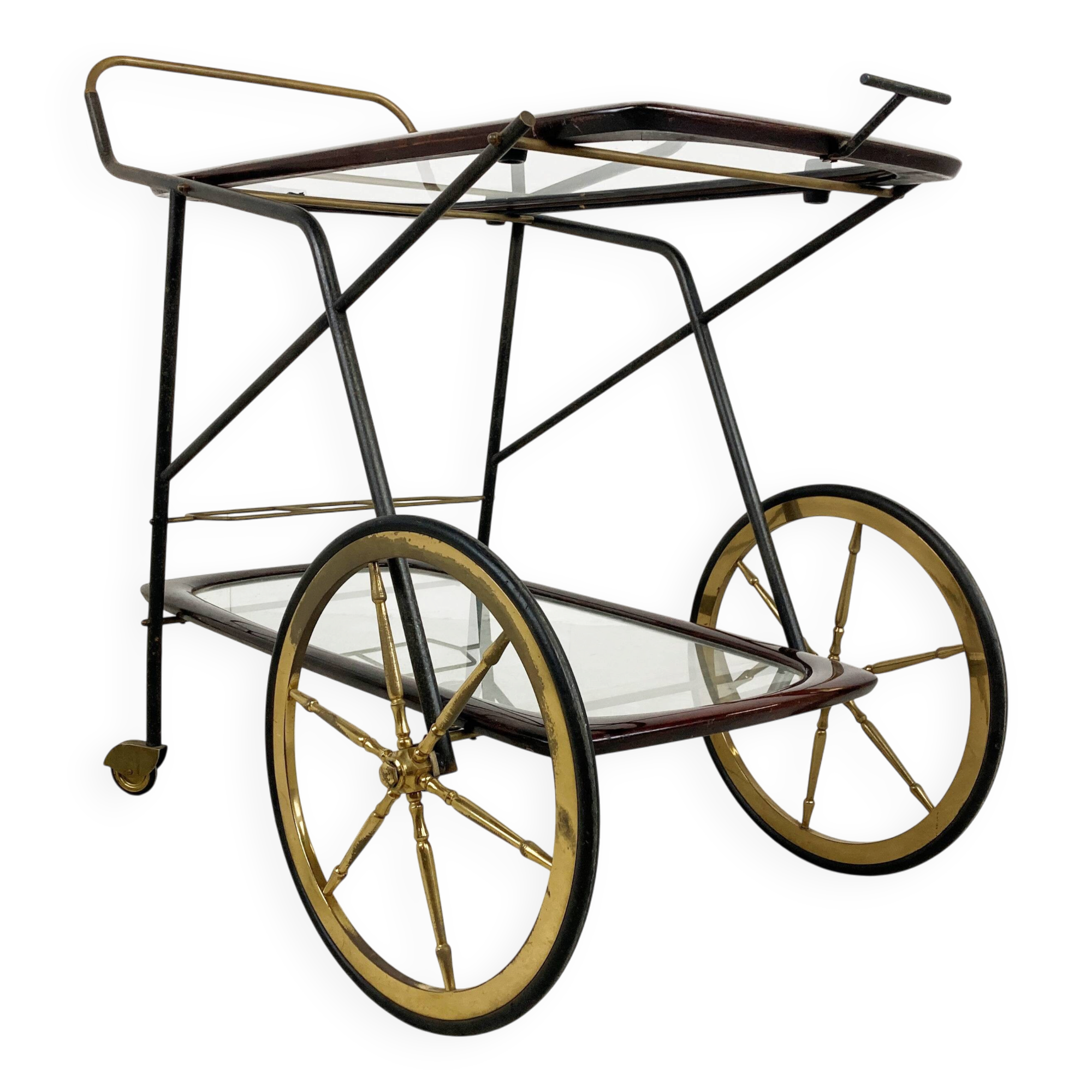 Vintage Italian serving trolley by Cesare Lacca, 1950s