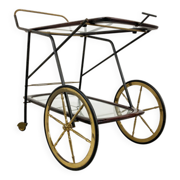 Chariot de service vintage italien par Cesare Lacca, années 1950