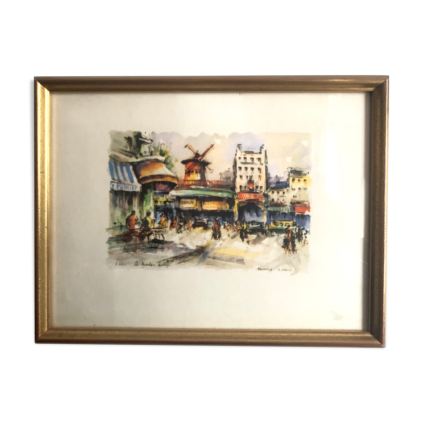 Engraving moulin rouge paris