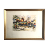 Gravure moulin rouge paris