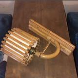 Vintage rattan wall lamp
