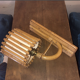 Vintage rattan wall lamp