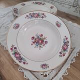 Set of 10 Sarreguemines soup plates, Guy model
