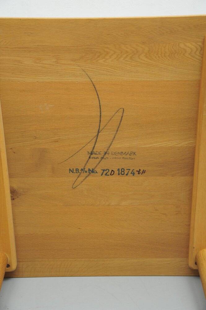 Square oak coffee table, 1960s