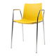 Mid-Century Yellow Chair with Metal Frame and Plastic Seat, Belgium