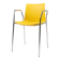 Mid-Century Yellow Chair with Metal Frame and Plastic Seat, Belgium