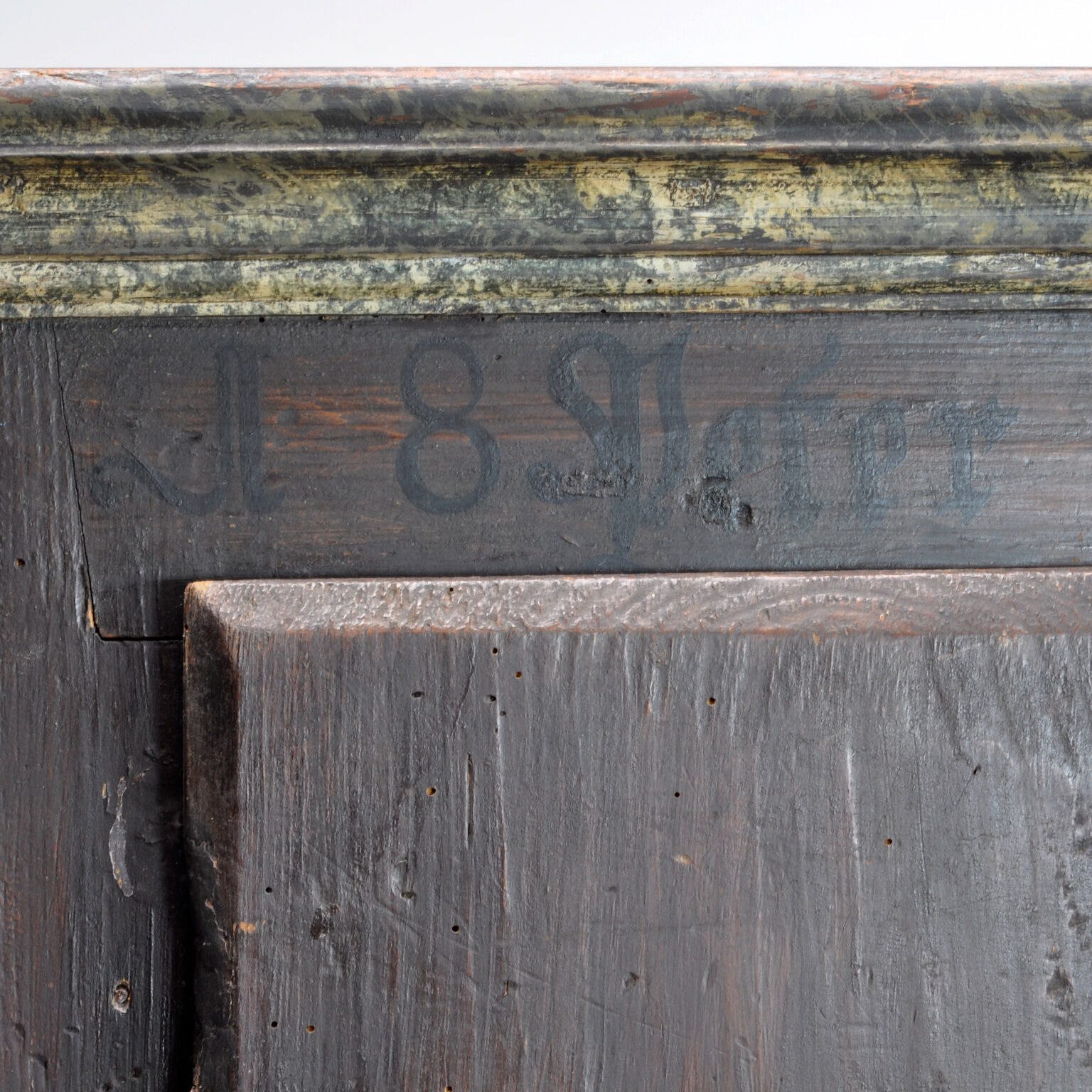 German hand painted cabinet from 1812