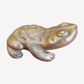 Golden bronze frog signed Igor Balarin