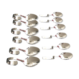 6 large and 6 small design spoons