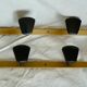 Pair of vintage metal coat racks