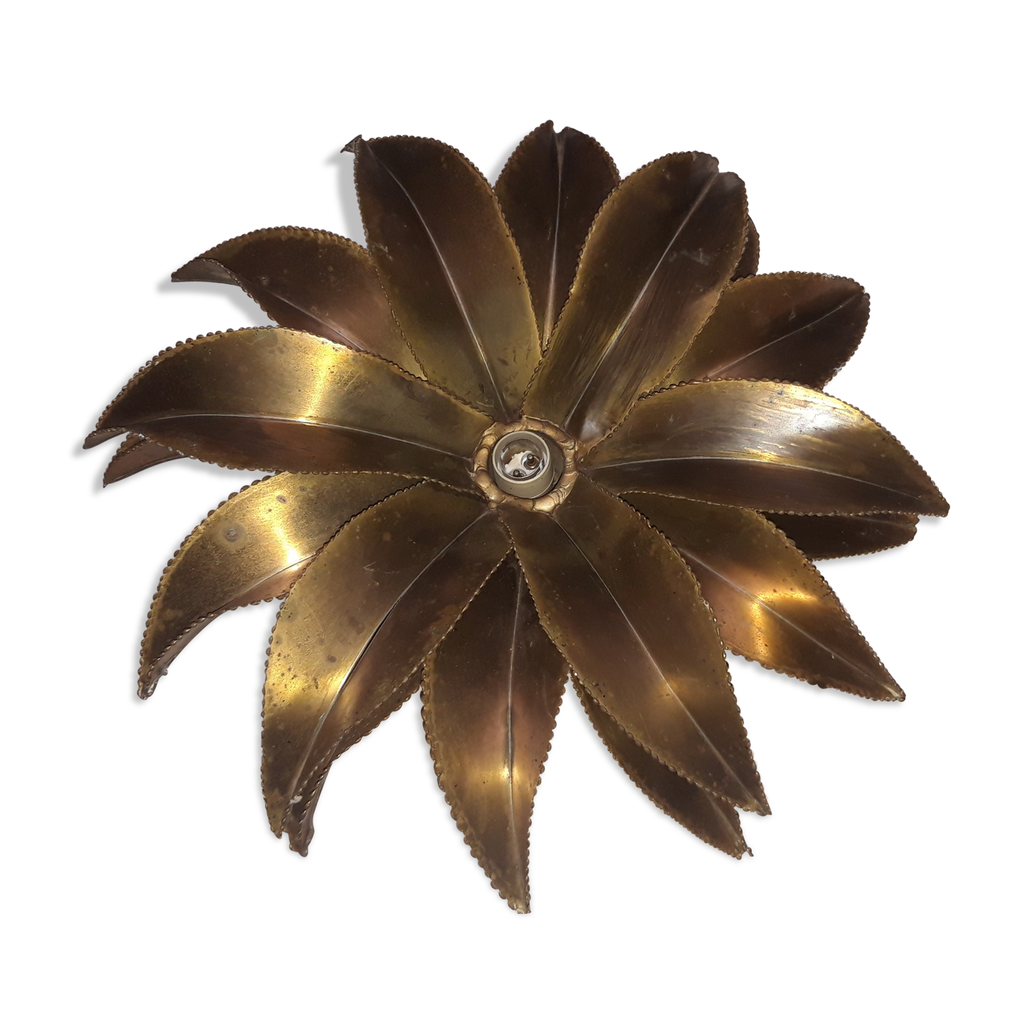 Maison Jansen aloe vera wall sconce