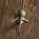 Set of 2 double coat hooks in brass