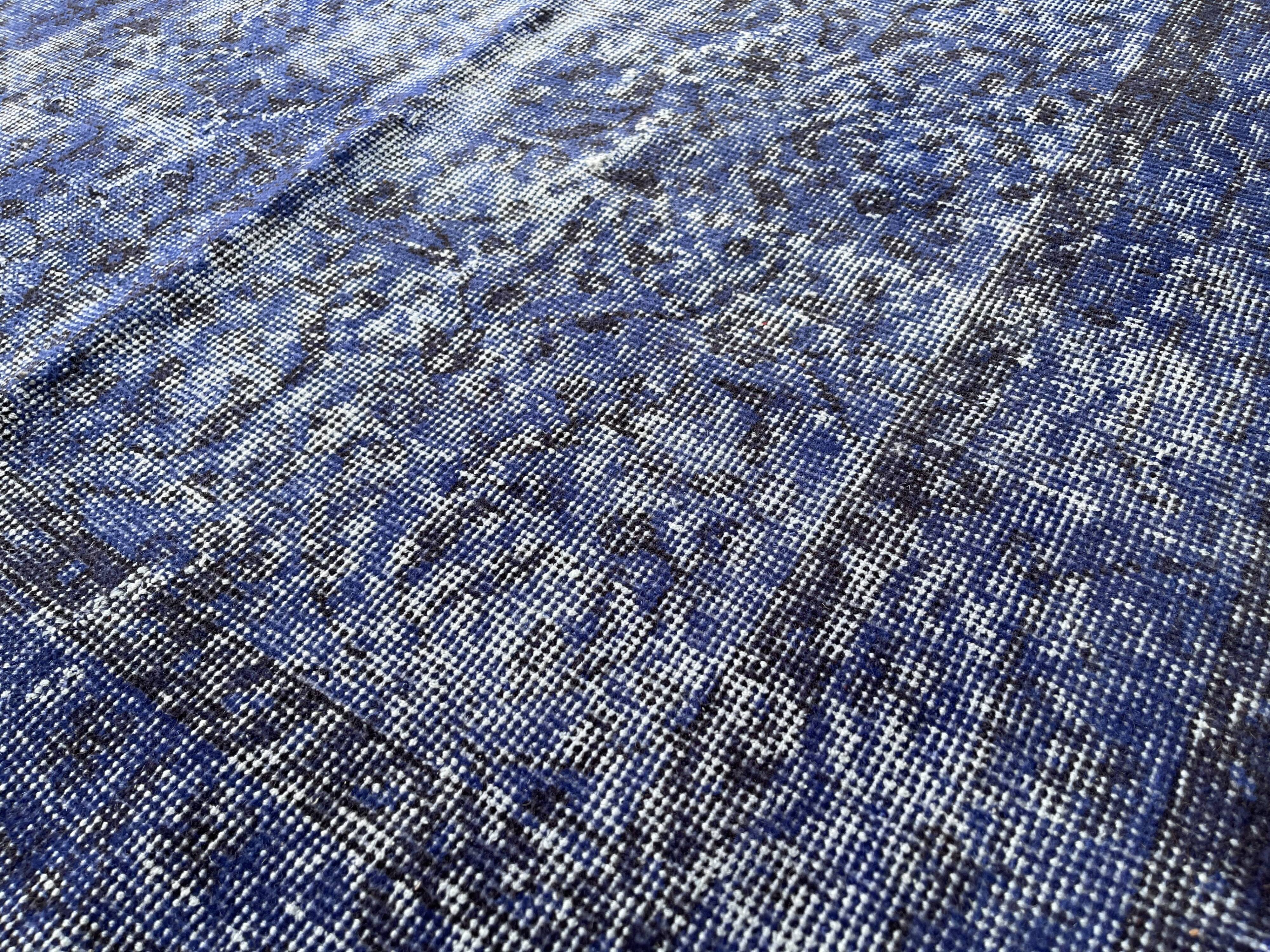 Distressed turkish rug 185x120 cm wool vintage rug, over-dyed red