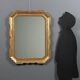 Antique gilded carved wooden mirror, France, 20th century