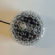 Ceiling light or wall lamp in moulded glass - 70's design