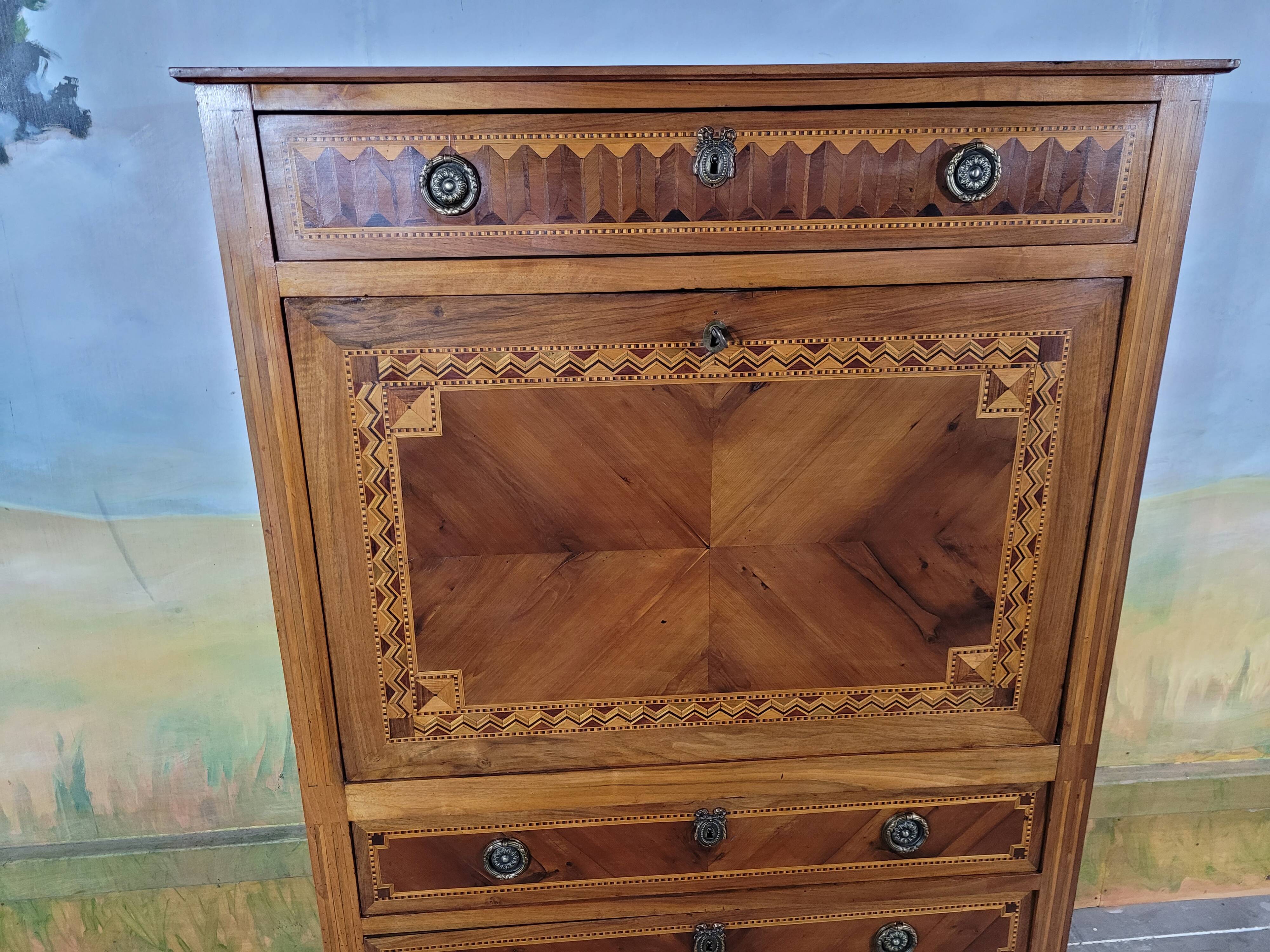 Louis XVI period marquetry secretary