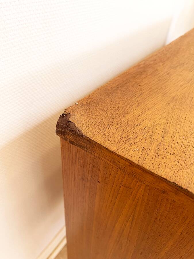 Small vintage Scandinavian chest of drawers in teak – 1960s