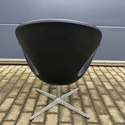 Originele zwart lederen Fritz Hansen Swan chair Topstaat!